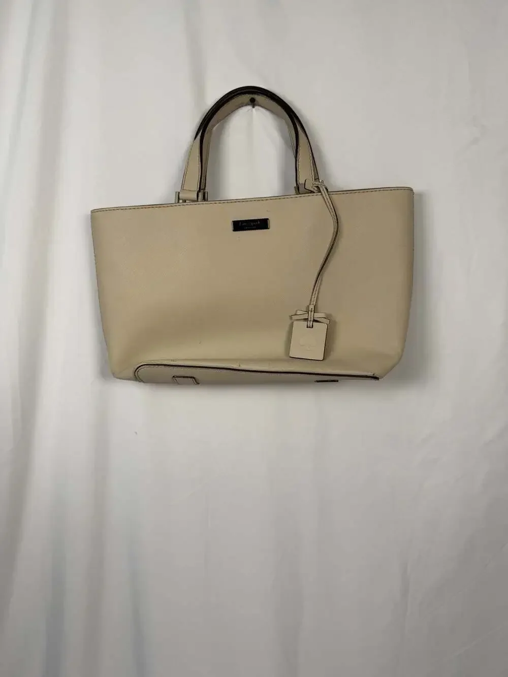 Kate Spade New York Newbury Lane Saffiano Leather Tote Handbag Cream